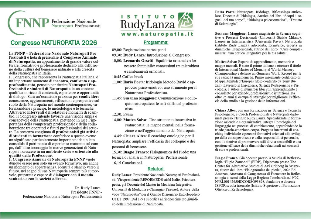 Congresso 2026 PROFESSIONE NATUROPATA